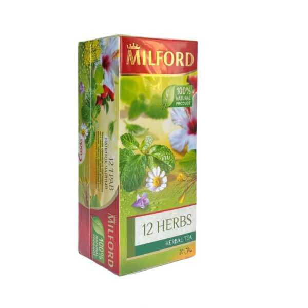 Чай травяной в пакетиках Milford 12 Трав, 20